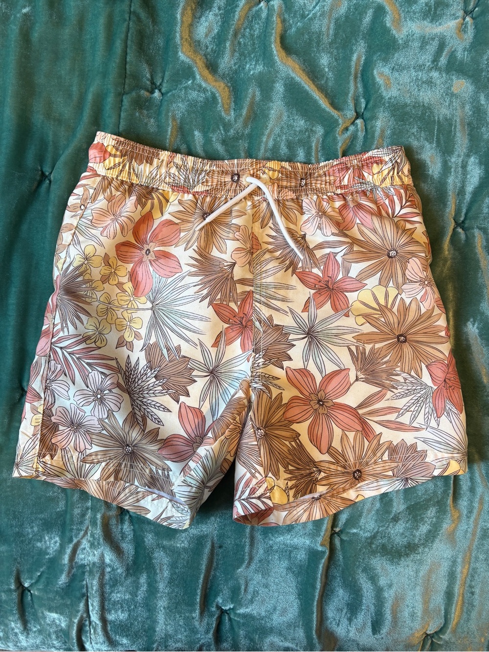 Janie and Jack Floral Swim Trunks